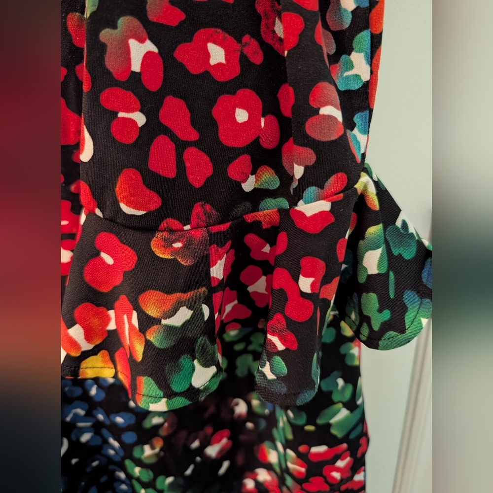 Colorful Leopard Print Top by Calessa Size Large - Picture 4 of 6